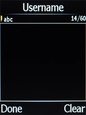 Highlight the field below 'Username' and key in your username.