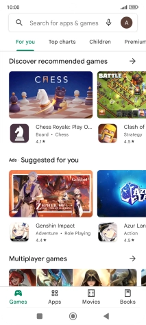 Press the profile icon.