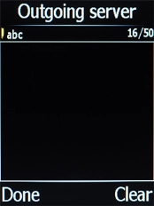 Highlight the field below 'Outgoing server' and key in the name of your email provider's outgoing server. Highlight the field below 'Outgoing server' and key in the name of your email provider's outgoing server.