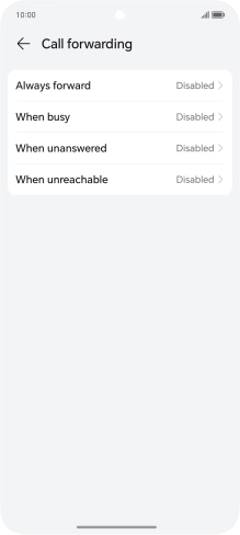 Press the required divert type.