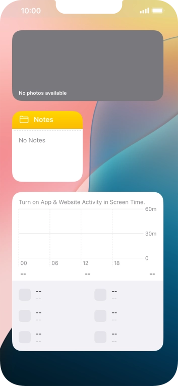 Press and hold the required Widget Stack. Press and hold the required Widget Stack.