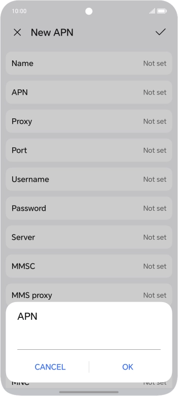 Key in wap.o2.co.uk and press OK.