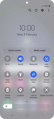 Press the settings icon.